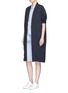 Figure View - Click To Enlarge - FFIXXED STUDIOS - Snap button shoulder stripe shirt dress
