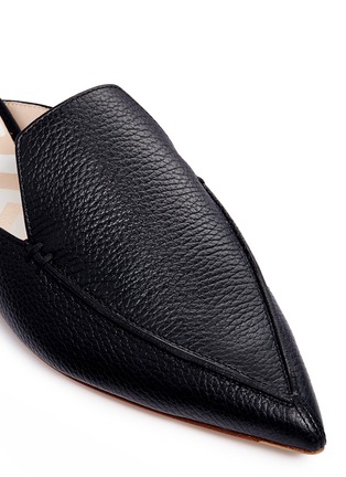 Detail View - Click To Enlarge - NICHOLAS KIRKWOOD - 'Beya' metal heel leather skimmer loafer mules