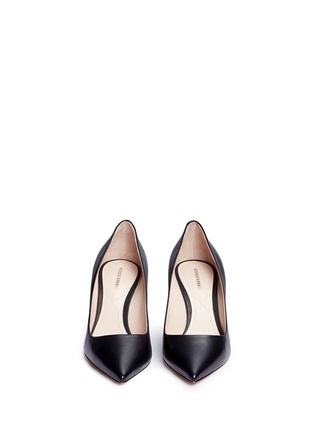 Front View - Click To Enlarge - NICHOLAS KIRKWOOD - 'Maeva' faux pearl heel leather pumps