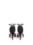 Back View - Click To Enlarge - NICHOLAS KIRKWOOD - 'Penelope' mesh cutout faux pearl heel suede pumps