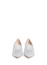 Front View - Click To Enlarge - NICHOLAS KIRKWOOD - 'Casati' faux pearl heel Lurex skimmer loafers