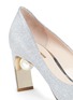 Detail View - Click To Enlarge - NICHOLAS KIRKWOOD - 'Maeva' faux pearl heel Lurex pumps