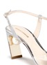 Detail View - Click To Enlarge - NICHOLAS KIRKWOOD - 'Maeva Pearl' wavy strap glitter Lurex sandals