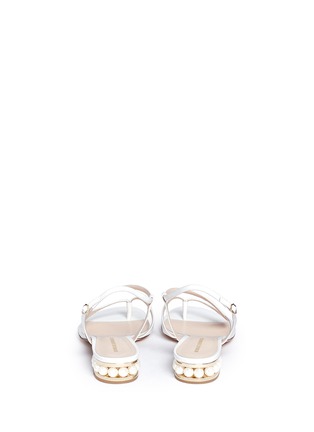 Back View - Click To Enlarge - NICHOLAS KIRKWOOD - 'Casati Pearl' wavy strap patent leather sandals