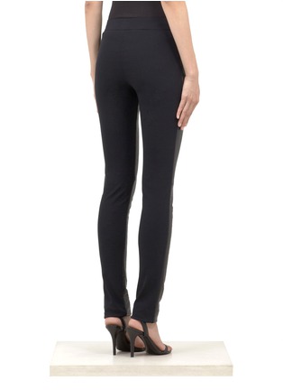 Back View - Click To Enlarge - PREEN BY THORNTON BREGAZZI - Leather front leggings