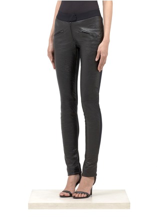 Front View - Click To Enlarge - PREEN BY THORNTON BREGAZZI - Leather front leggings