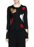 Main View - Click To Enlarge - ALICE & OLIVIA - 'Maude' strass heart and lip wool cardigan