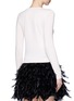 Back View - Click To Enlarge - ALICE & OLIVIA - 'Denny' strass lip slogan wool sweater