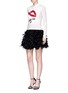 Figure View - Click To Enlarge - ALICE & OLIVIA - 'Denny' strass lip slogan wool sweater