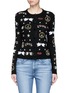 Main View - Click To Enlarge - ALICE & OLIVIA - 'Kym Peace Love' embellished wool cardigan