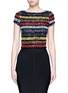 Main View - Click To Enlarge - ALICE & OLIVIA - 'Kelli' sequin stripe cropped top