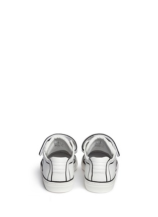 Back View - Click To Enlarge - PIERRE HARDY - 'Match' contrast piping leather sneakers