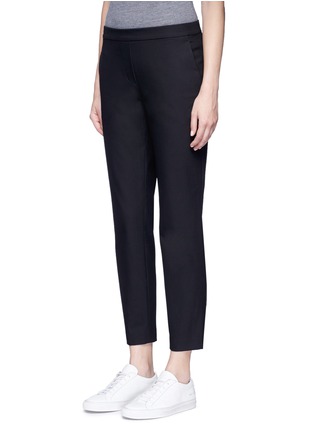 Front View - Click To Enlarge - THEORY - 'Thaniel' elastic waist cotton blend pants