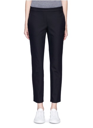 Main View - Click To Enlarge - THEORY - 'Thaniel' elastic waist cotton blend pants