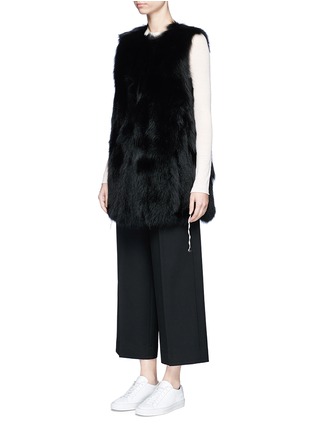 Front View - Click To Enlarge - THEORY - 'Idula' fox fur gilet