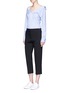 Figure View - Click To Enlarge - THEORY - 'Athewin' cropped high waist pants