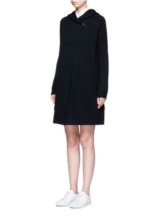 Front View - Click To Enlarge - THEORY - 'Edoran' wool-cashmere hooded cardigan