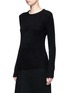 Front View - Click To Enlarge - THEORY - 'Salomina' tie back cashmere sweater