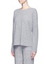 Front View - Click To Enlarge - THEORY - 'Twylina' split back cashmere sweater