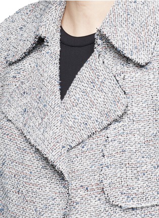 Detail View - Click To Enlarge - THEORY - 'Menefer R' frayed edge tweed jacket