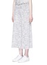 Front View - Click To Enlarge - THEORY - 'Henriet KJ' floral jacquard knit culottes