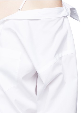Detail View - Click To Enlarge - THEORY - 'Tamalee' off-shoulder cotton shirt