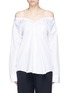 Main View - Click To Enlarge - THEORY - 'Tamalee' off-shoulder cotton shirt