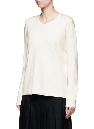 Front View - Click To Enlarge - THEORY - 'Twylina B' split back sweater
