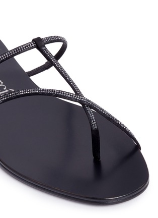 Detail View - Click To Enlarge - PEDRO GARCIA  - 'Estee' crystal pavé strap sandals