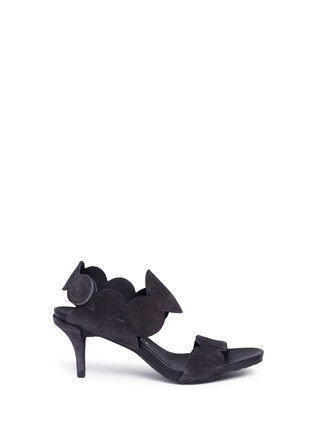 Main View - Click To Enlarge - PEDRO GARCIA  - 'Winslet' scalloped suede sandals