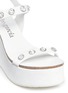 Detail View - Click To Enlarge - PEDRO GARCIA  - 'Diem' crystal suede wedge leather sandals