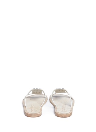 Back View - Click To Enlarge - PEDRO GARCIA  - 'Zak' enamel studs leather slide sandals