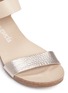 Detail View - Click To Enlarge - PEDRO GARCIA  - 'Juncal' contrast strap metallic leather sandals