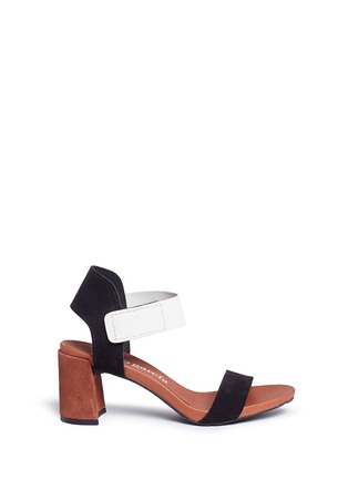 Main View - Click To Enlarge - PEDRO GARCIA  - 'Willa' colourblock leather and suede sandals