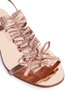 Detail View - Click To Enlarge - PEDRO GARCIA  - 'Elita' crystal ruffle satin flat sandals