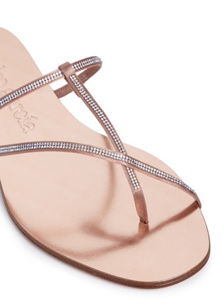 Detail View - Click To Enlarge - PEDRO GARCIA  - 'Estee' crystal pavé strap sandals