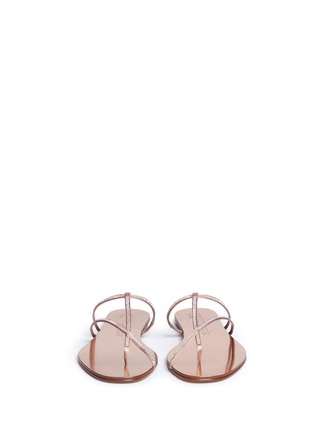 Front View - Click To Enlarge - PEDRO GARCIA  - 'Estee' crystal pavé strap sandals
