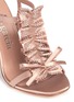 Detail View - Click To Enlarge - PEDRO GARCIA  - 'Madelyn' crystal ruffle T-strap satin sandals