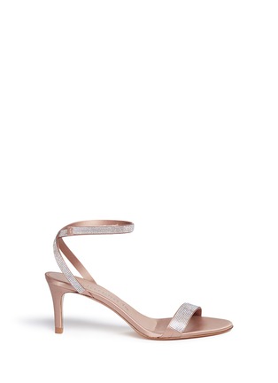 Main View - Click To Enlarge - PEDRO GARCIA  - Quintia' crystal pavé satin strappy sandals