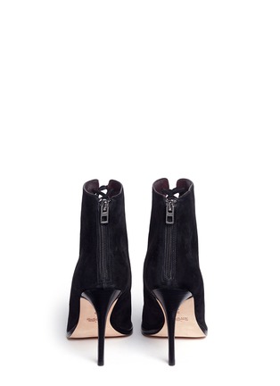 Back View - Click To Enlarge - COACH - 'Lena' suede lace-up peep toe boots