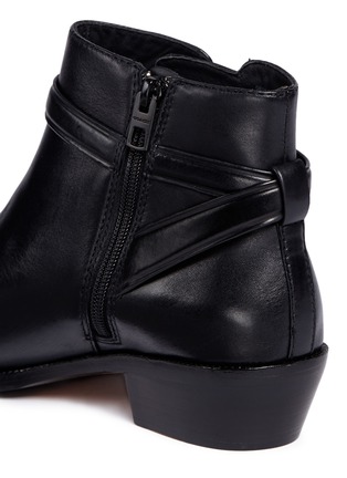 Detail View - Click To Enlarge - COACH - 'Coleen' turnlock strap leather ankle boots
