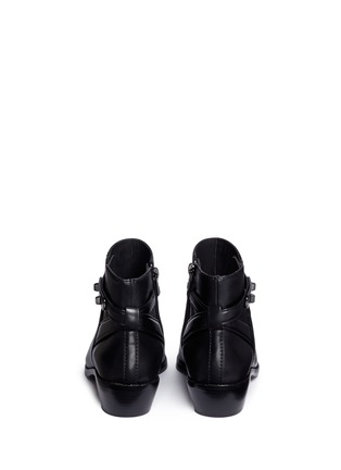 Back View - Click To Enlarge - COACH - 'Coleen' turnlock strap leather ankle boots