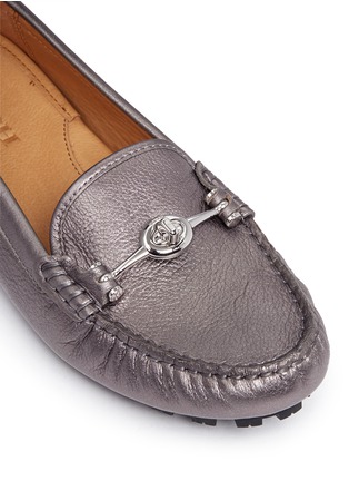 Detail View - Click To Enlarge - COACH - 'Arlene' turnlock tumbled leather loafers