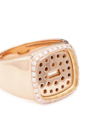 Detail View - Click To Enlarge - FRED - 'Pain de sucre' diamond 18k rose gold signet ring