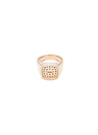 Main View - Click To Enlarge - FRED - 'Pain de sucre' diamond 18k rose gold signet ring