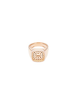 Main View - Click To Enlarge - FRED - 'Pain de sucre' diamond 18k rose gold signet ring