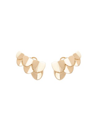 Main View - Click To Enlarge - FRED - 'UNE ÎLE D'OR' 18k yellow gold scalloped earrings