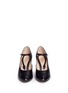 Front View - Click To Enlarge - GUCCI - Logo faux pearl leather Mary Jane pumps