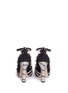 Back View - Click To Enlarge - GUCCI - Crystal glass pearl stud T-strap suede pumps