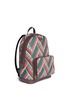 Front View - Click To Enlarge - GUCCI - 'GG Supreme' stripe chevron print canvas backpack